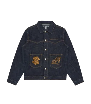 DIAMONDS & DOLLARS SELVEDGE DENIM JACKET - INDIGO