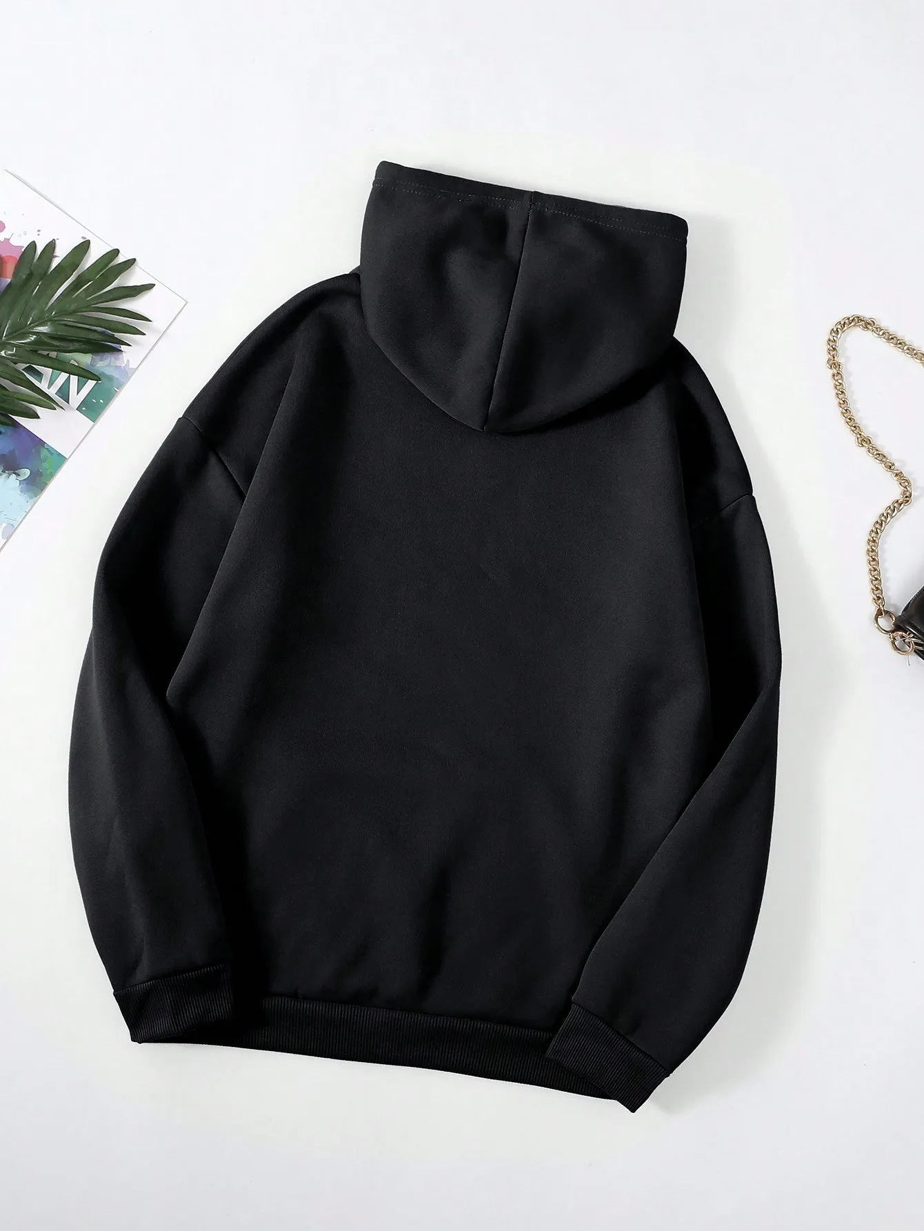 Drawstring Front Pocket Hoodie