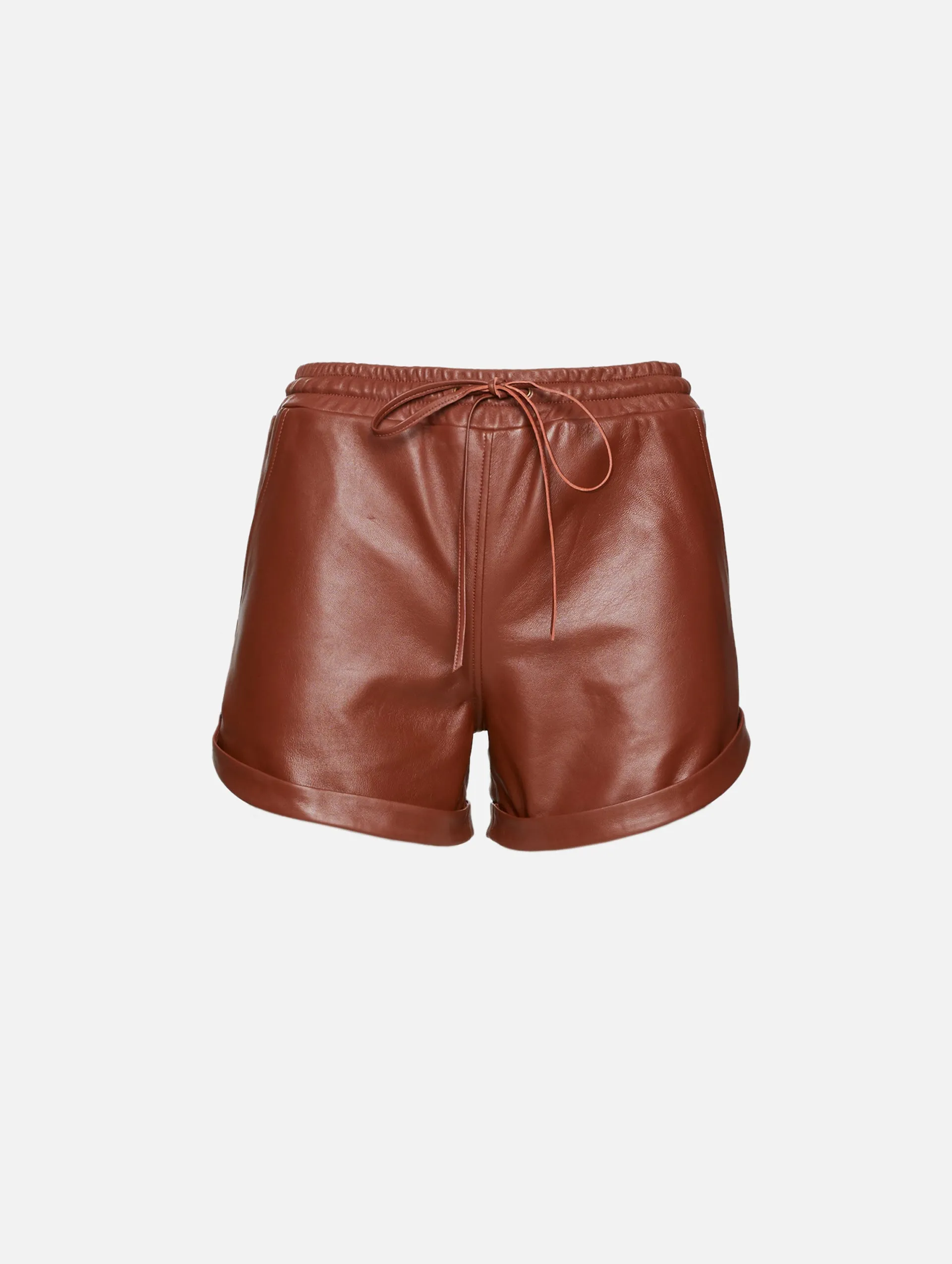 Drawstring Leather Short