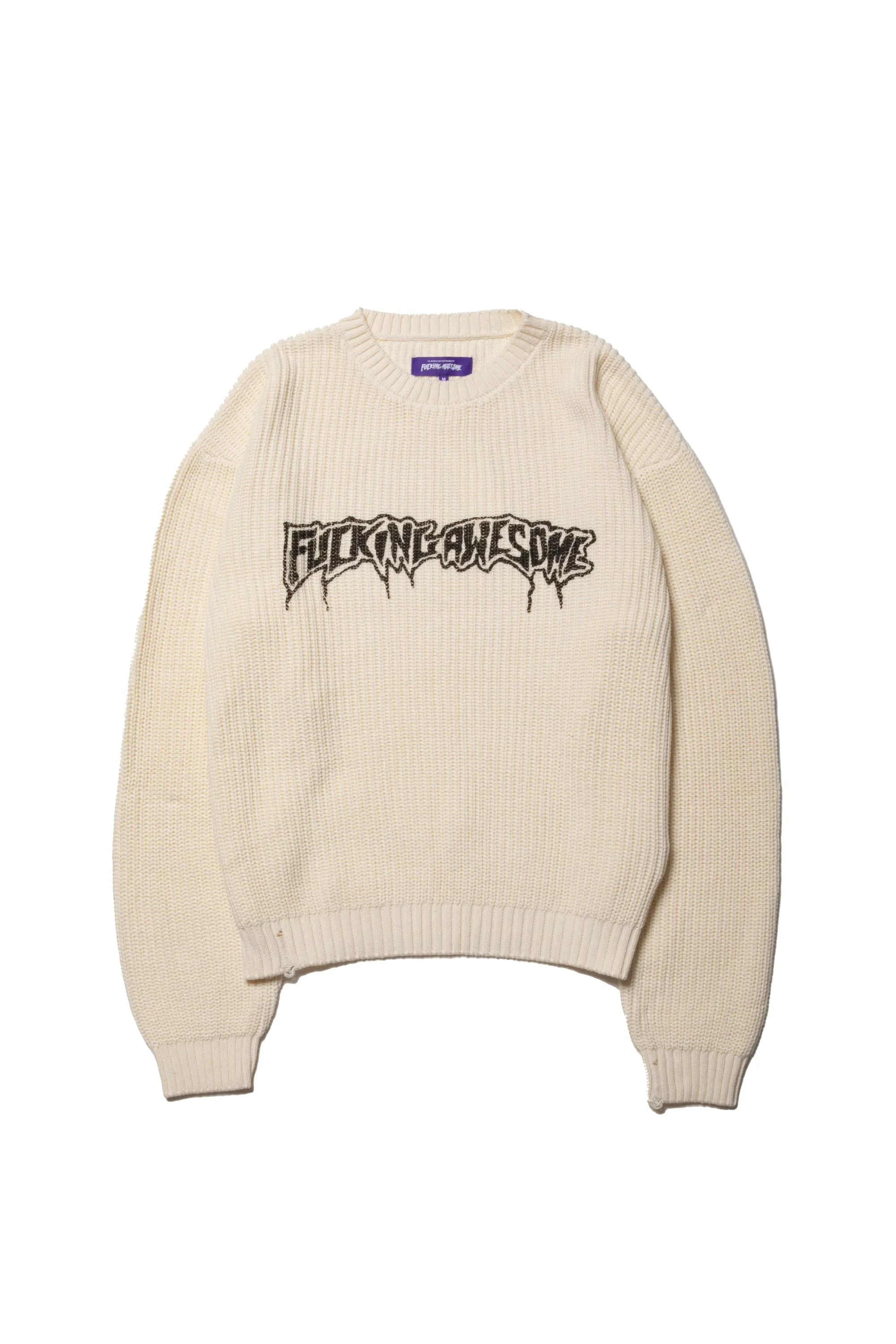 DRIP LOGO SWEATER CREAM