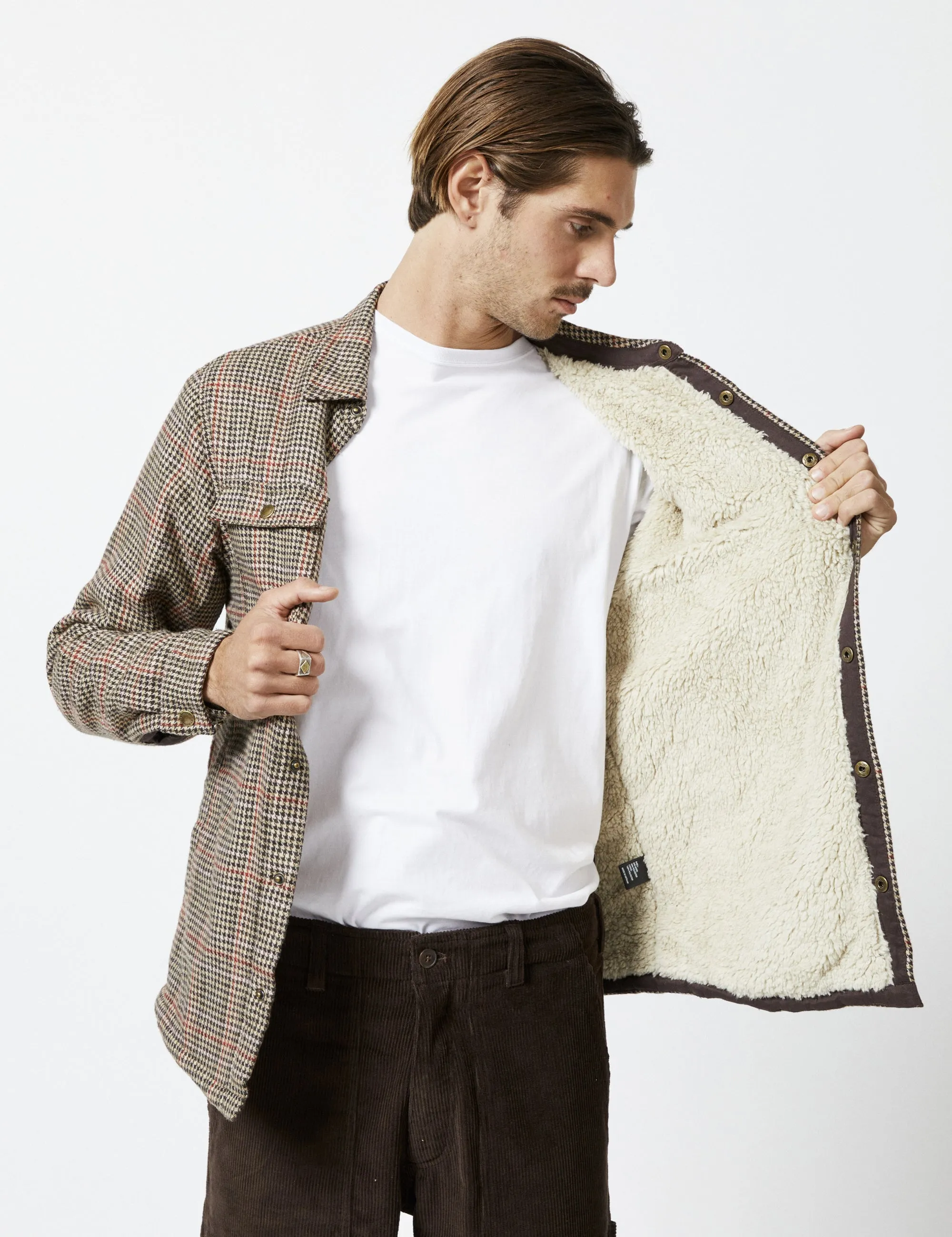 Drover Sherpa Jacket - Houndstooth