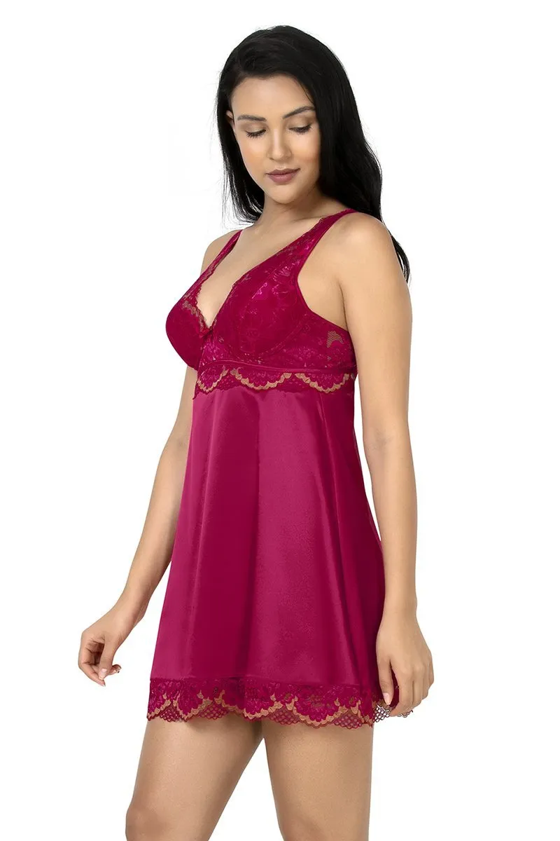 Eternal Romance Satin Lace Babydoll