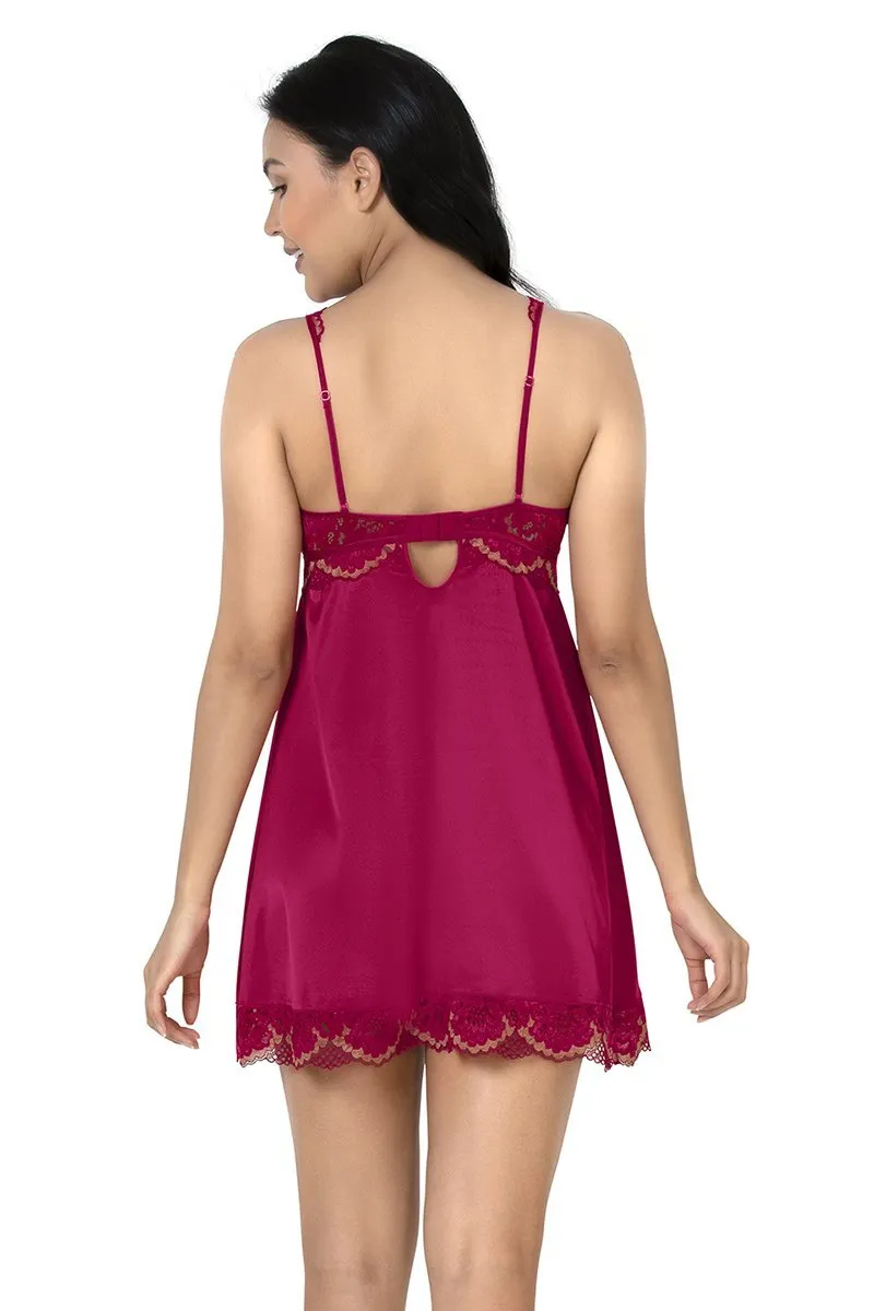 Eternal Romance Satin Lace Babydoll