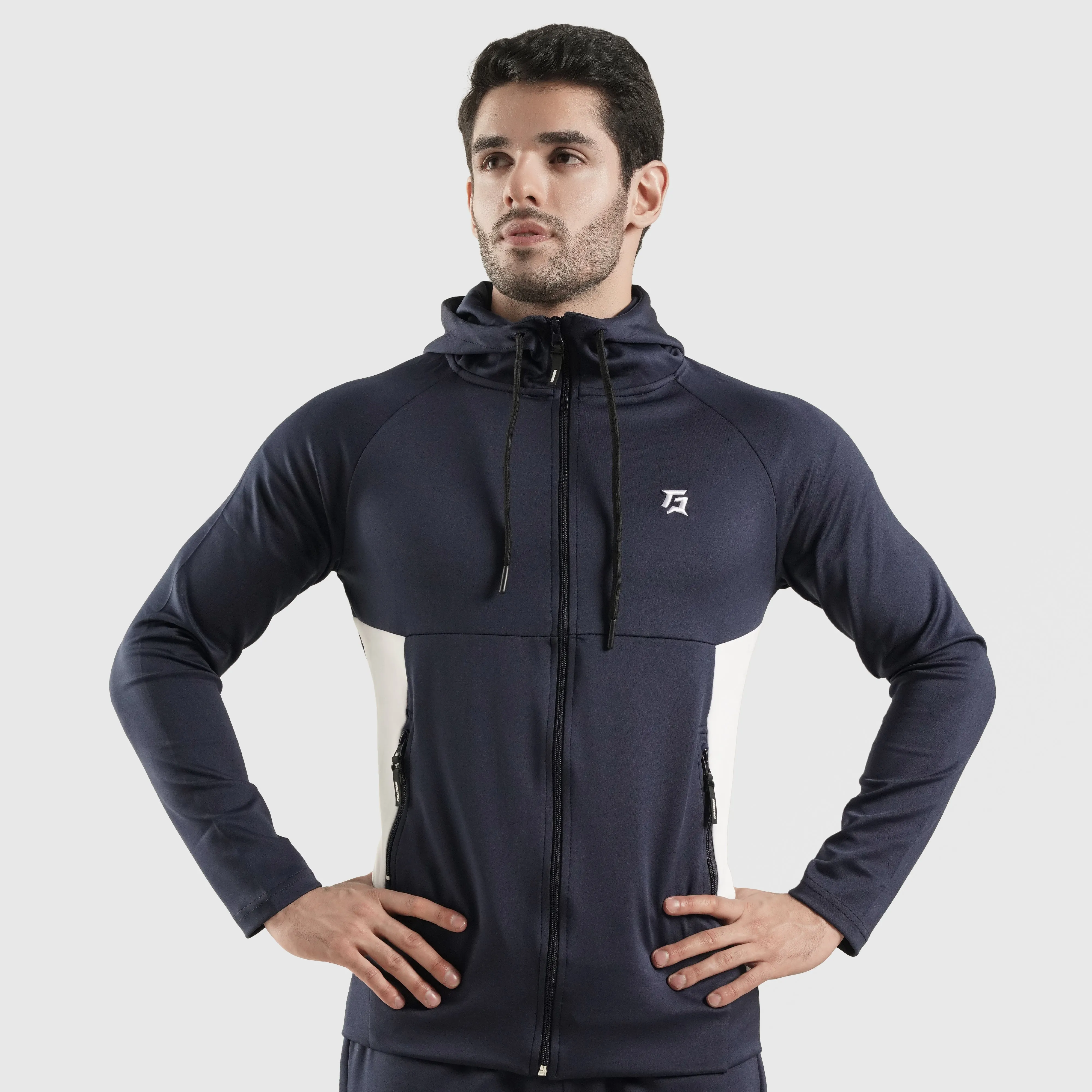 Exulting Zipper Hoodie (Navy)