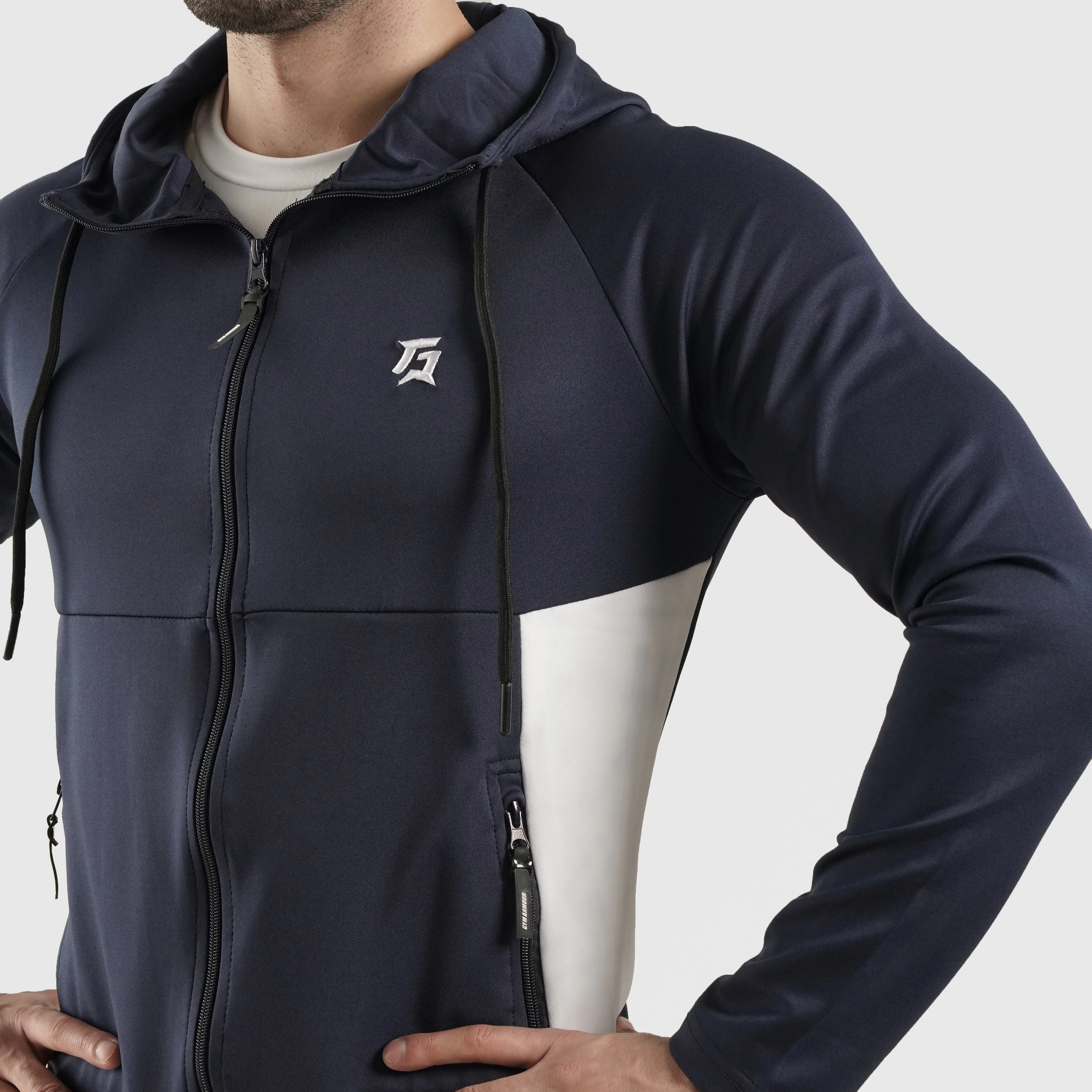 Exulting Zipper Hoodie (Navy)