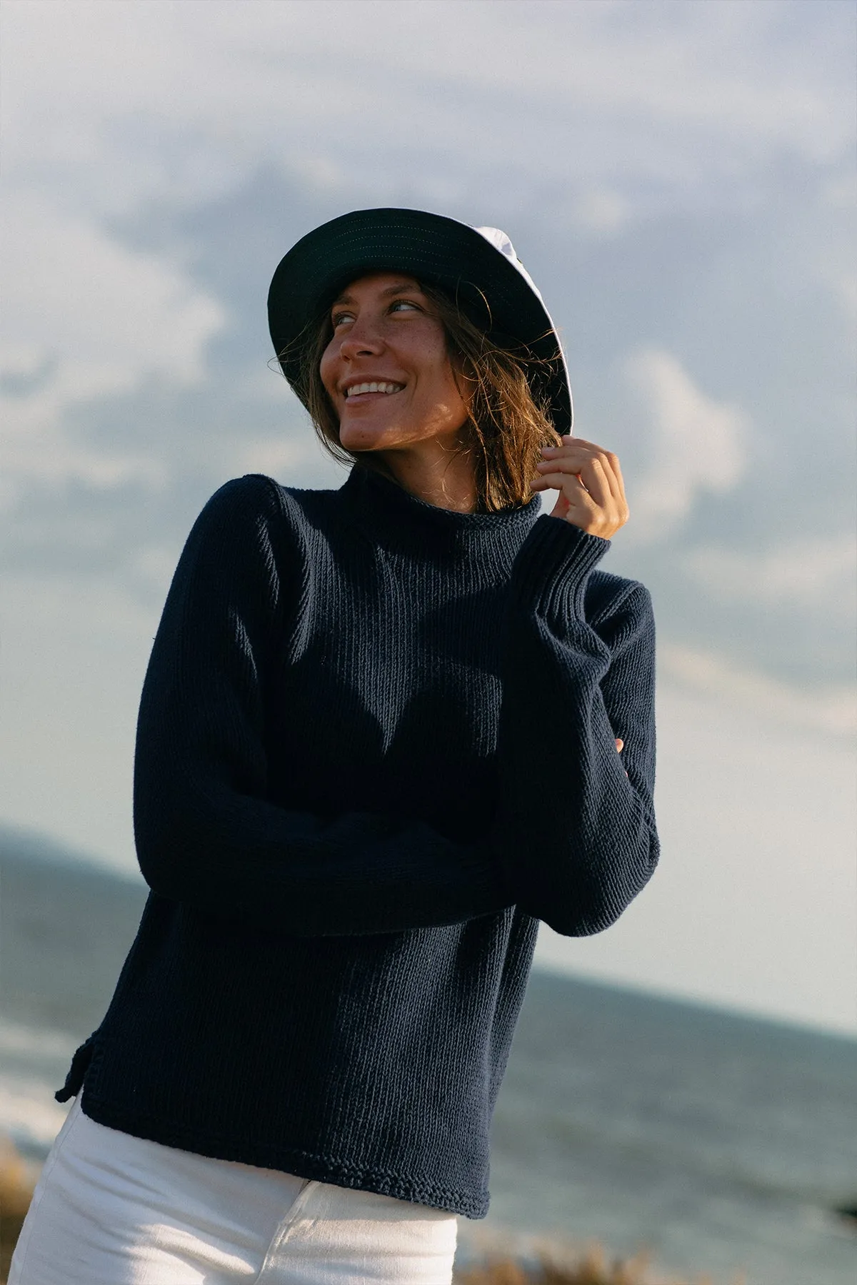 Fisherman's Sweater in Navy