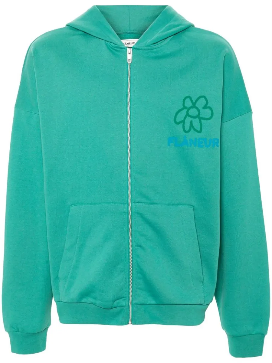 FLOWER ZIP-UP HOODIE