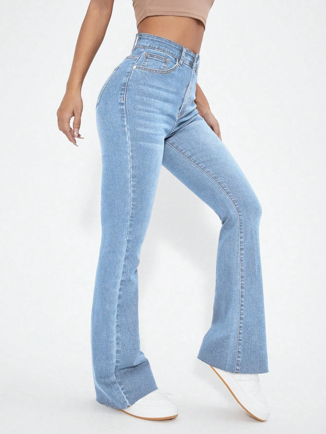 High Waist Flare Leg Jeans