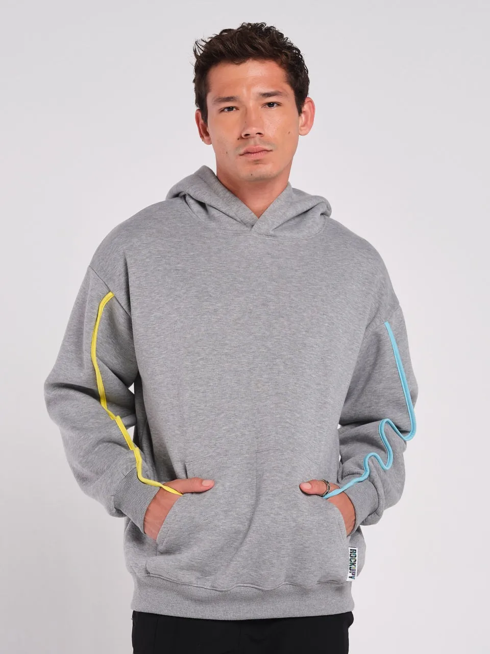 Hoodie Unisex in Grau Peyton