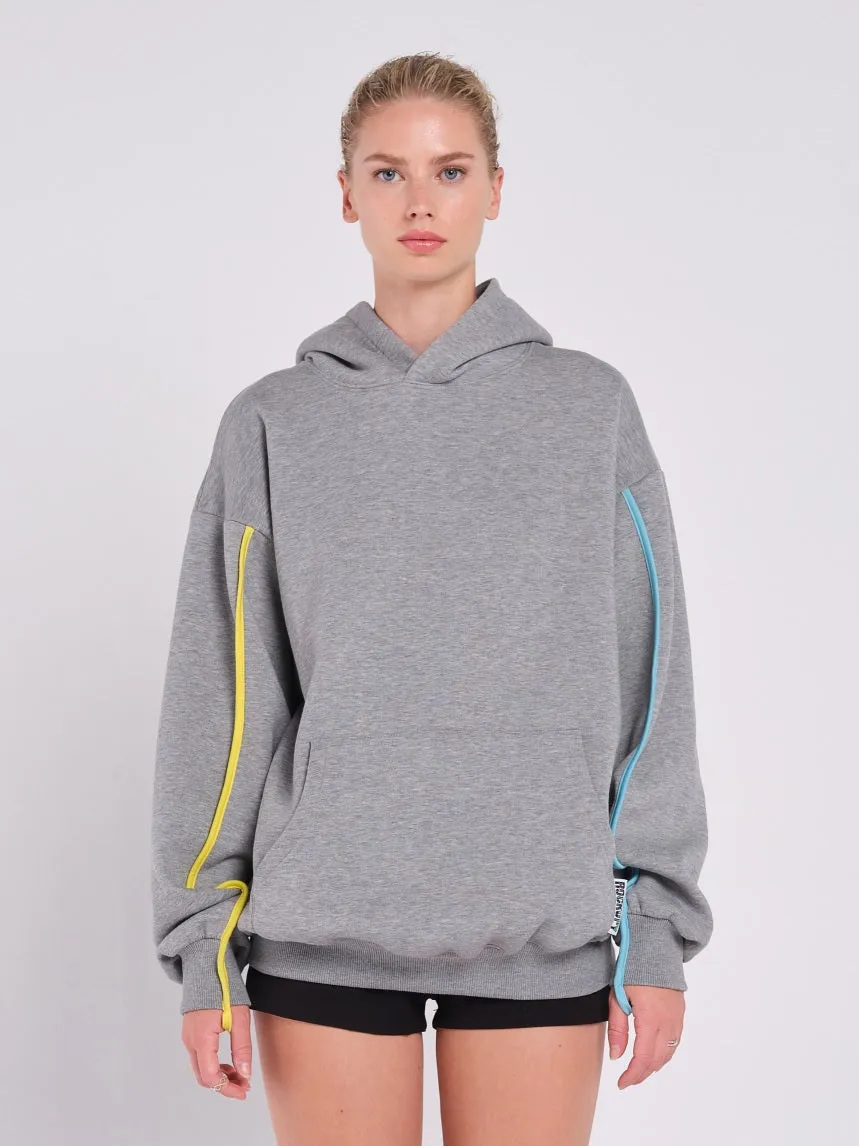 Hoodie Unisex in Grau Peyton