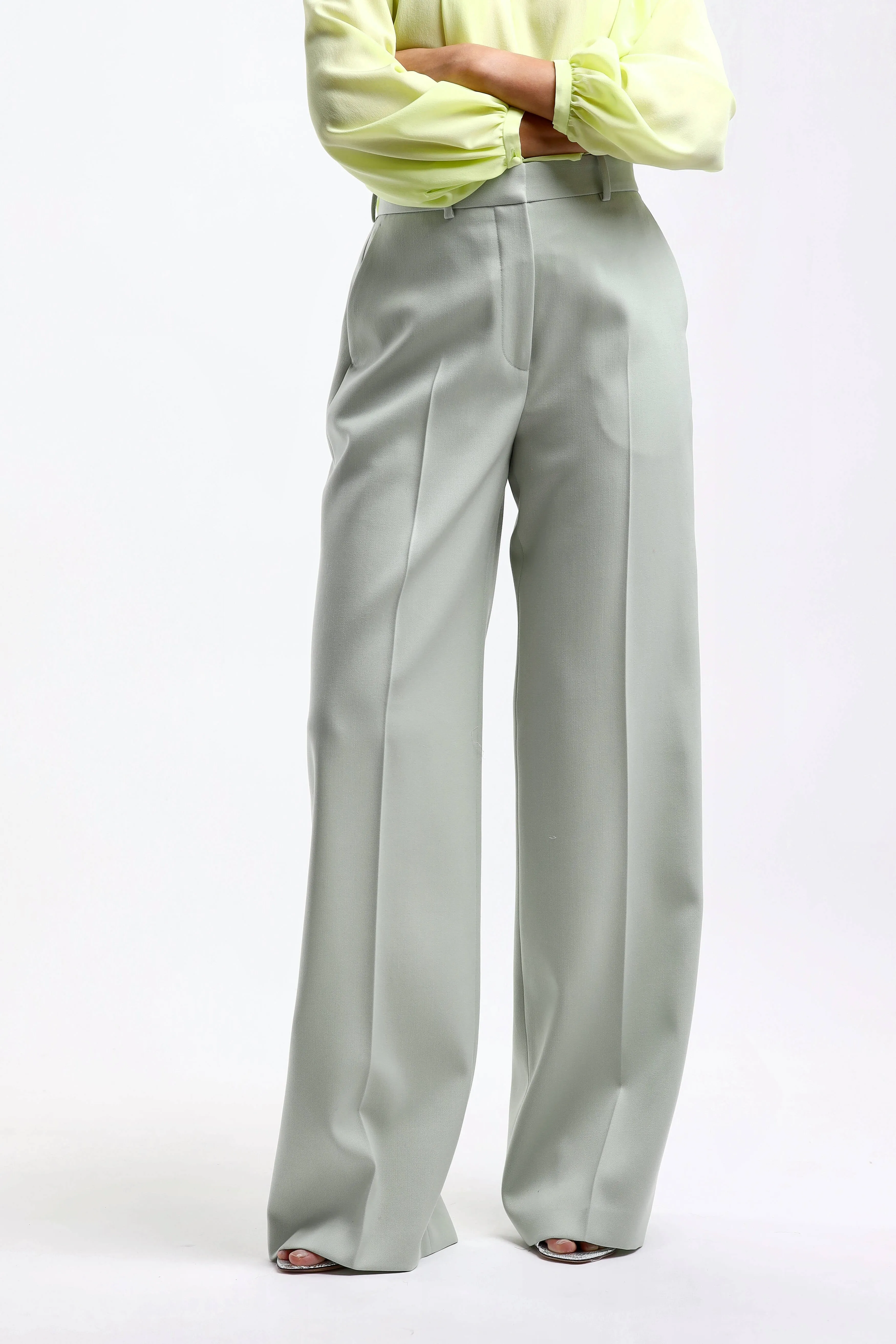 Hose Wide Leg Tailored in Sage