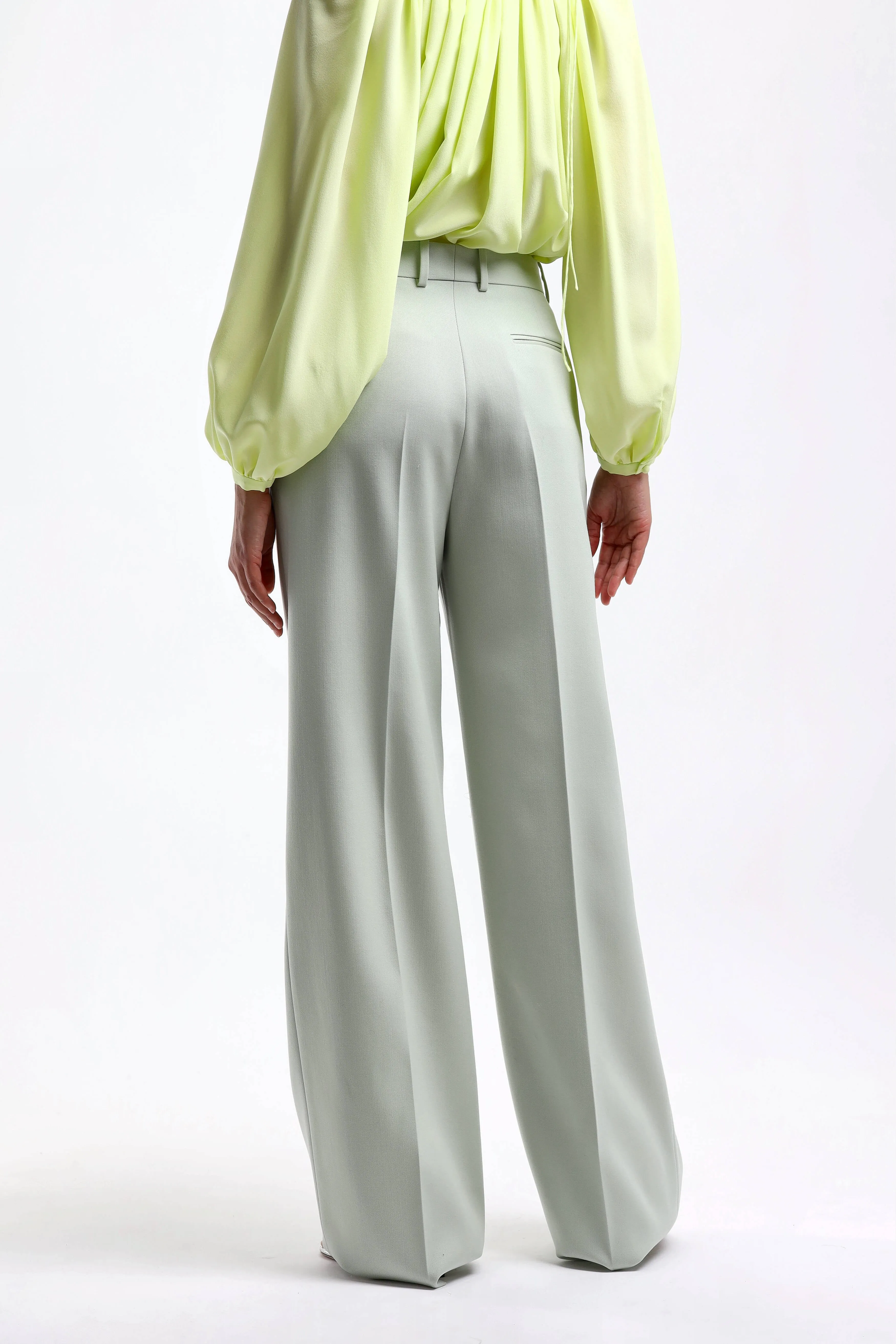 Hose Wide Leg Tailored in Sage