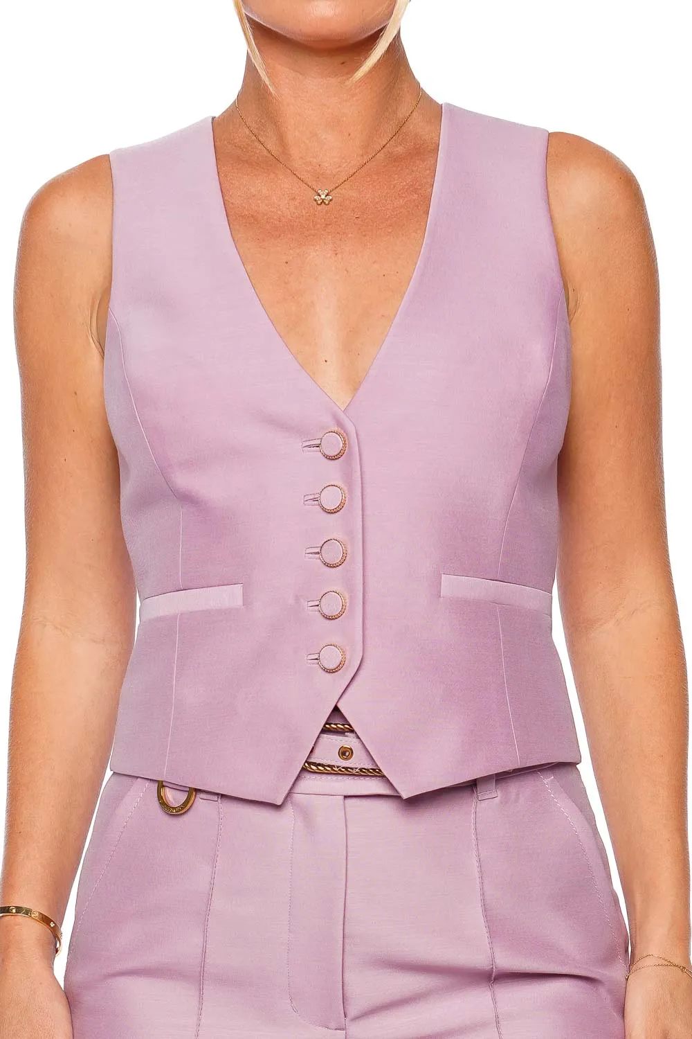 Illustration Lilac Tailored Vest