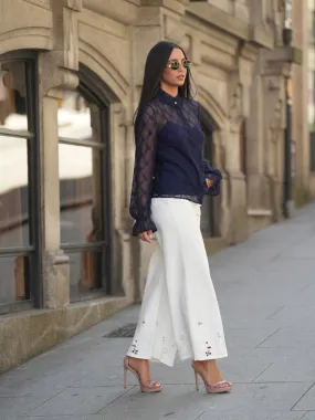 Jeans Flare com bordados LIUJO