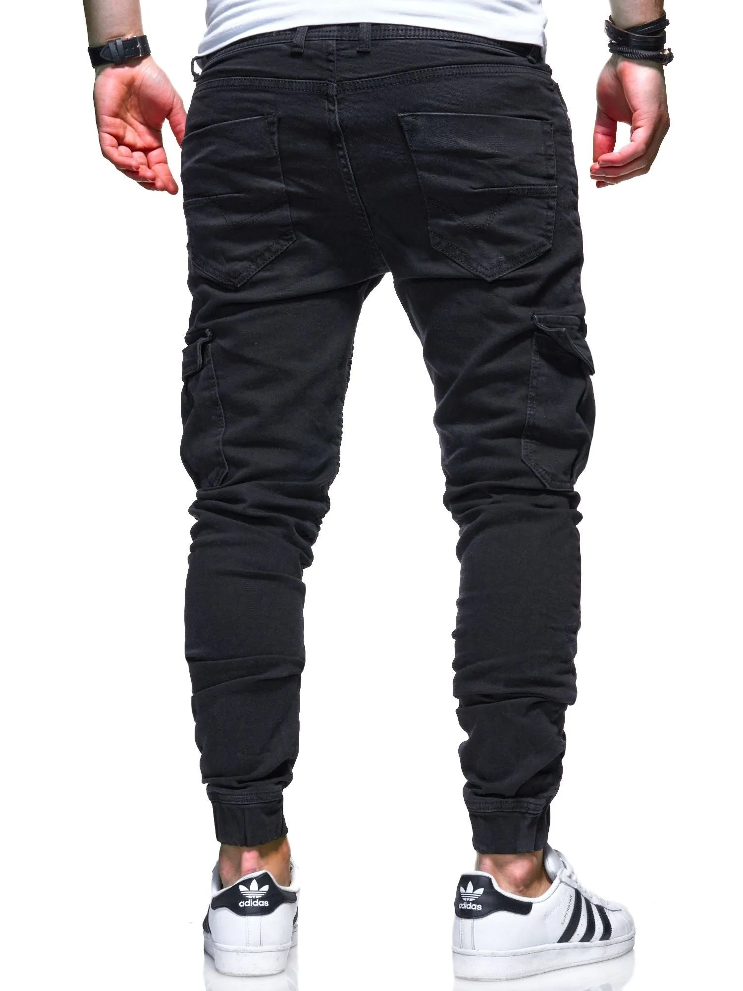 Jogger-Jeans Biker Schwarz 3207