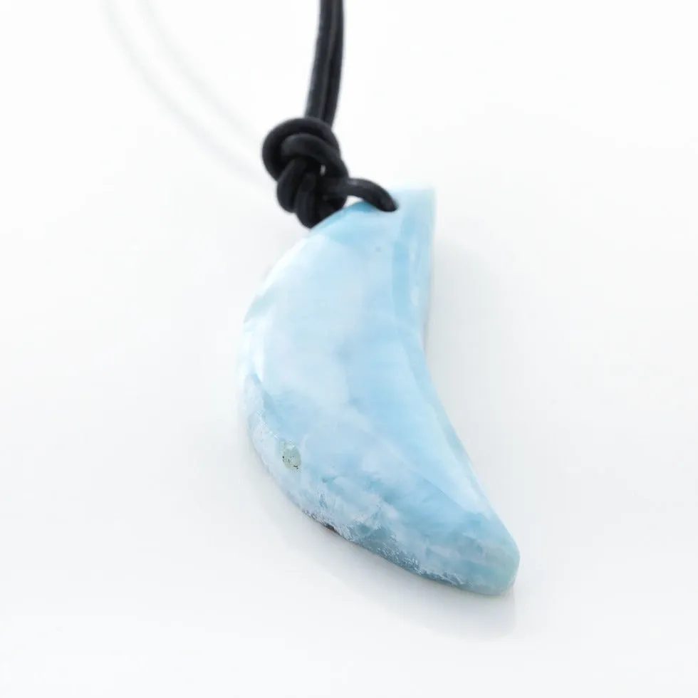 Larimar Leather Necklace Giovanni