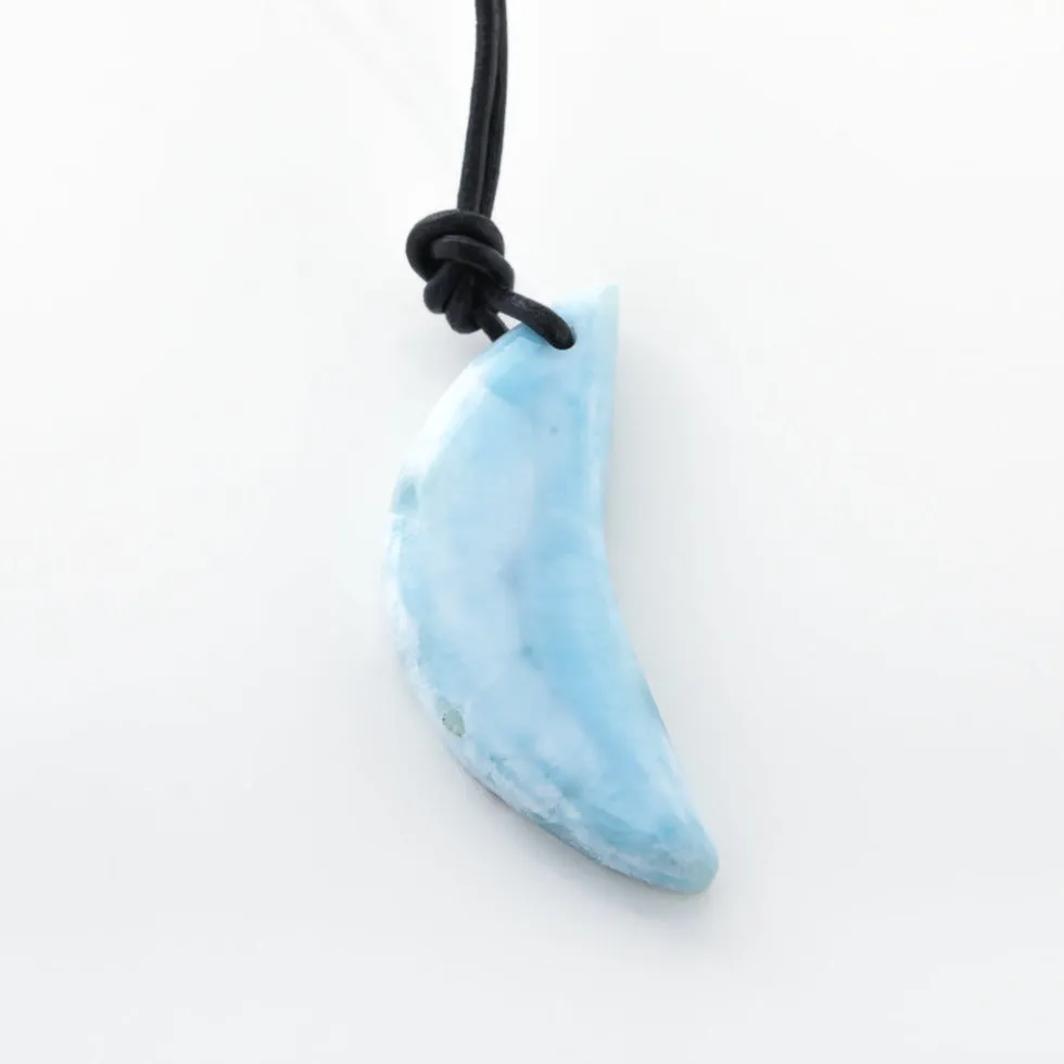 Larimar Leather Necklace Giovanni