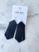 Leather Boho Fringe Earring