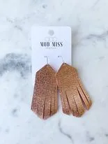 Leather Boho Fringe Earring