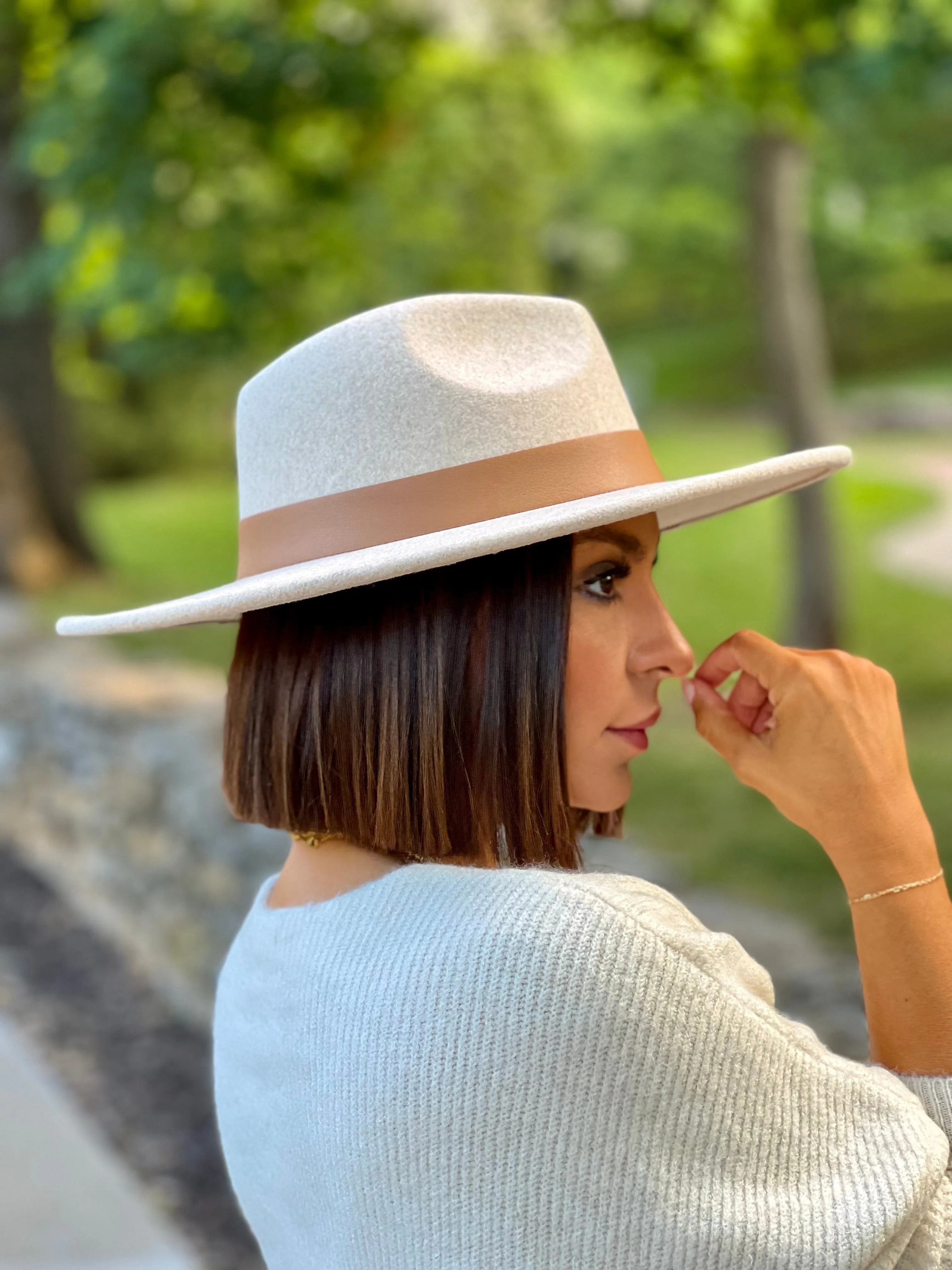 Leather Trim Fedora