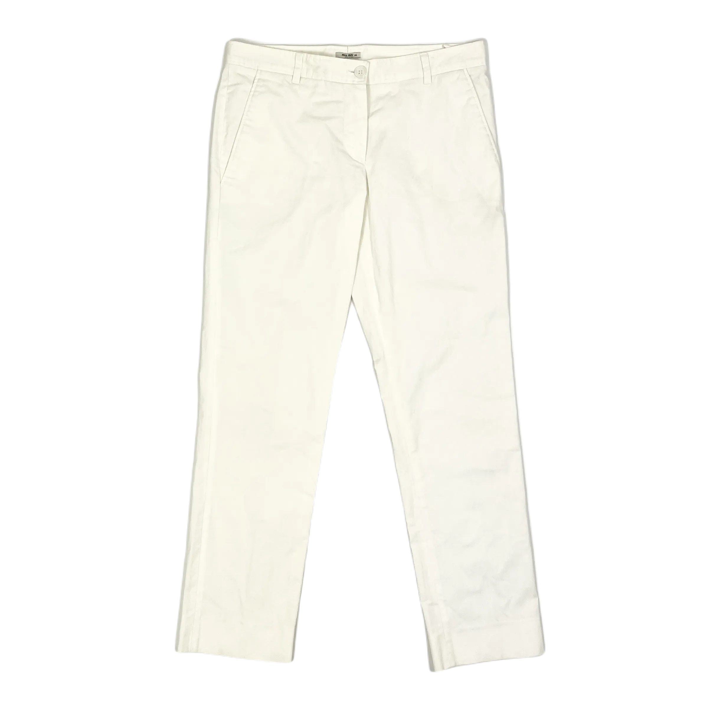 Miu Miu White Tailored Pants 2000's