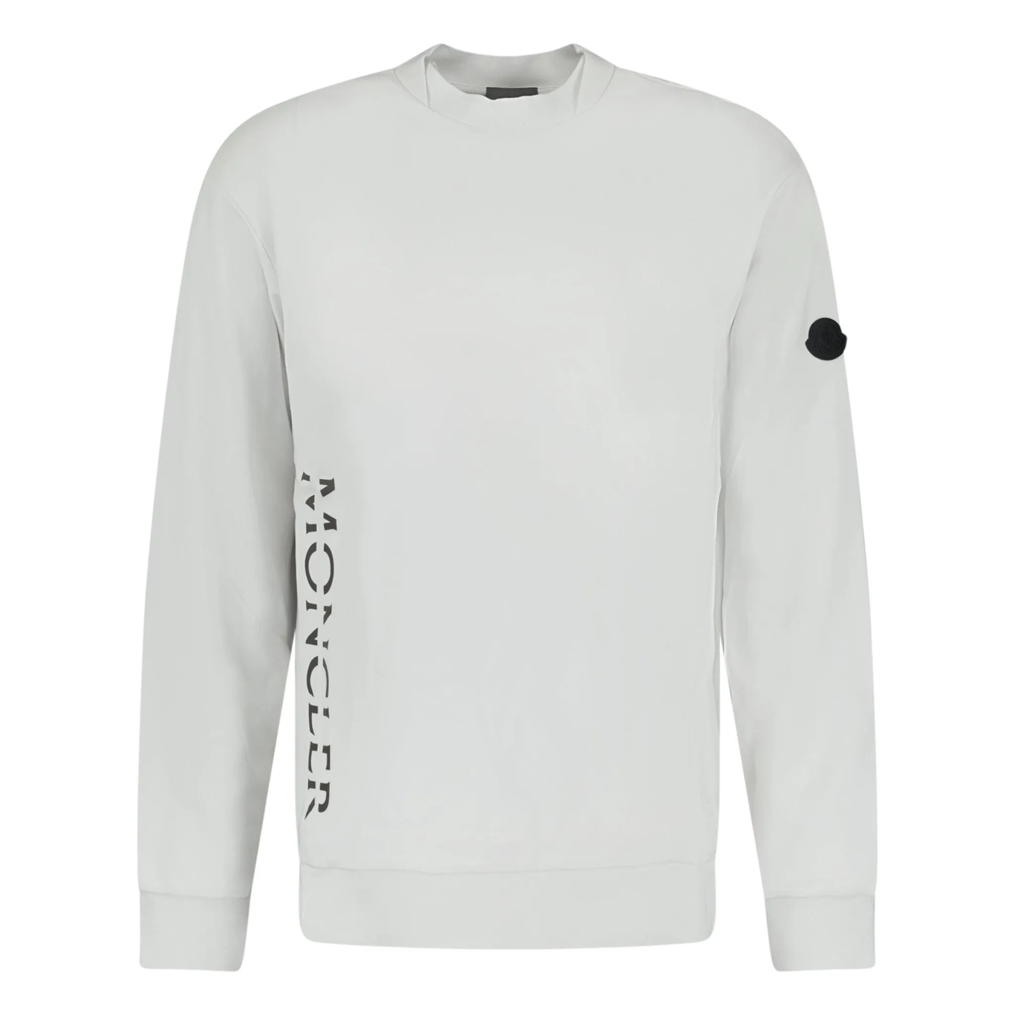 MONCLER SIDE REFLECTIVE WRITING LOGO SWEATSHIRT GREY