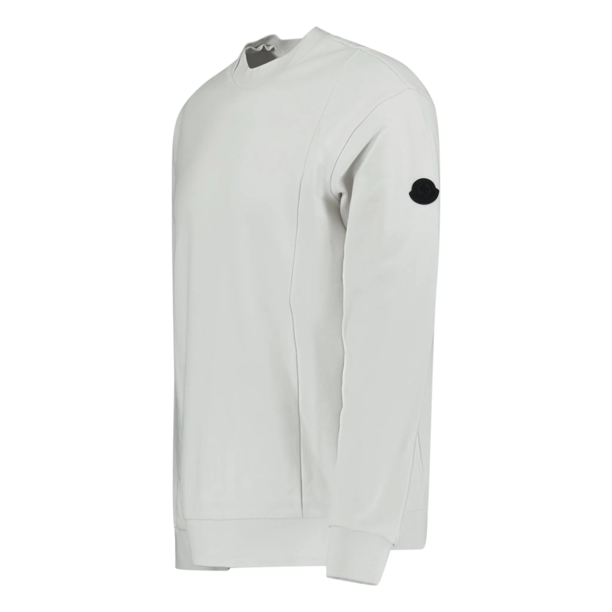 MONCLER SIDE REFLECTIVE WRITING LOGO SWEATSHIRT GREY