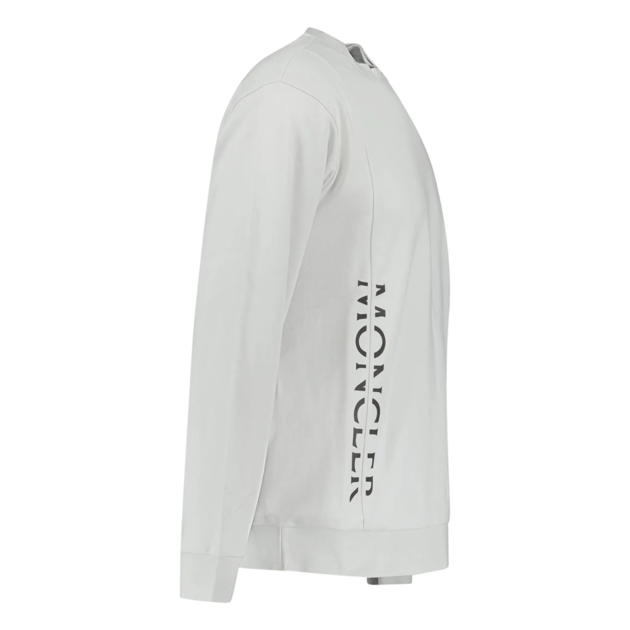 MONCLER SIDE REFLECTIVE WRITING LOGO SWEATSHIRT GREY