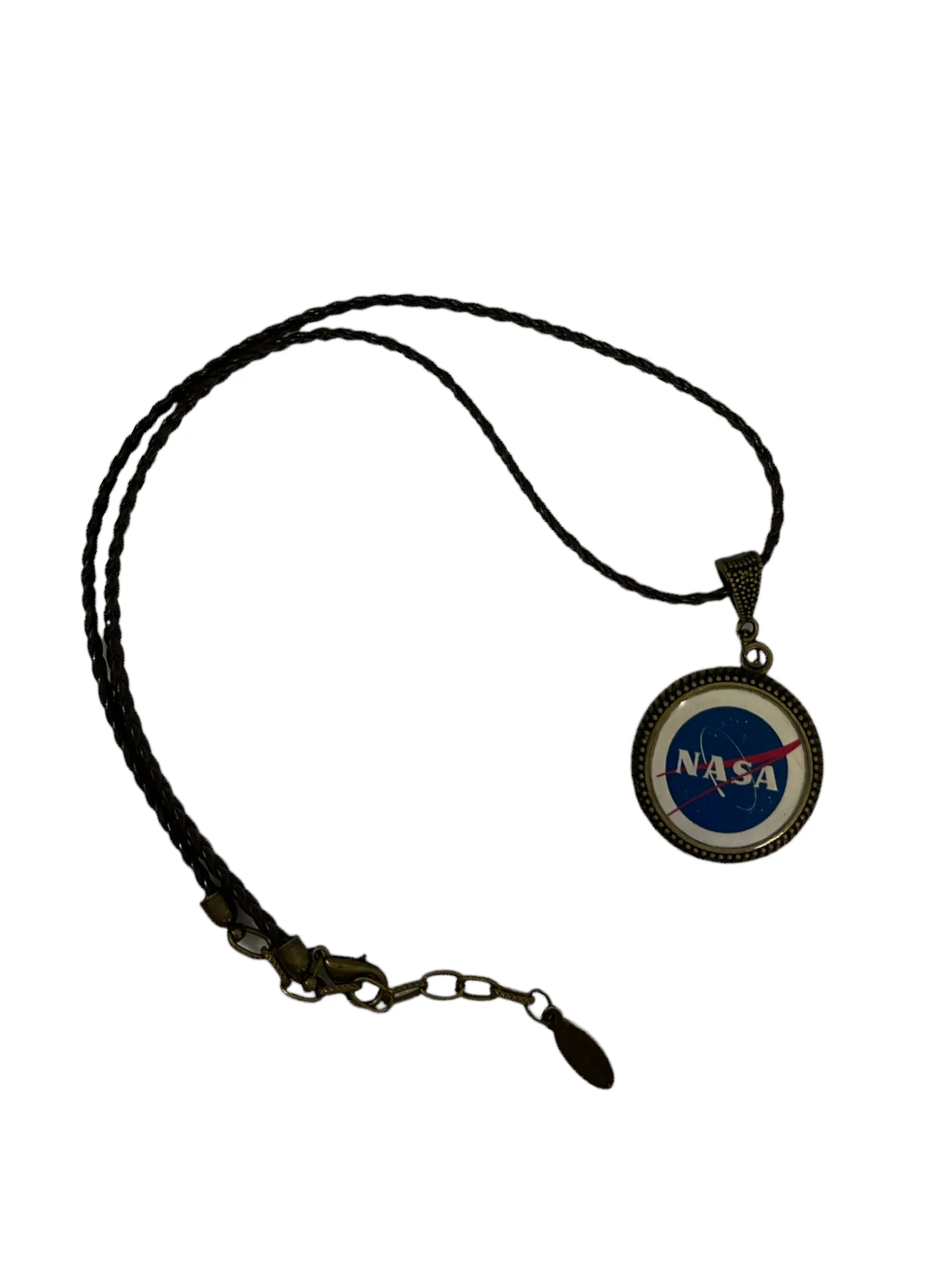 NASA Leather Pendant Necklace