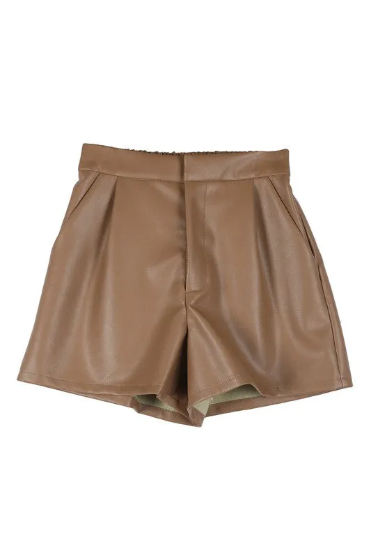 Nichelle Vegan Leather Shorts