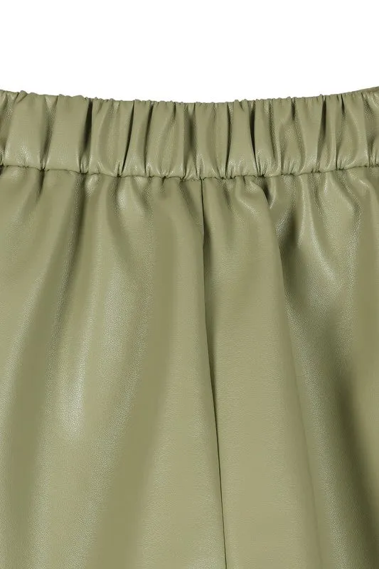 Nichelle Vegan Leather Shorts