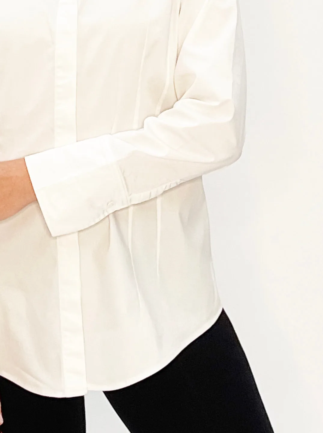 Organic Stretch Cotton Classic Tailored White Shirt - The Reade