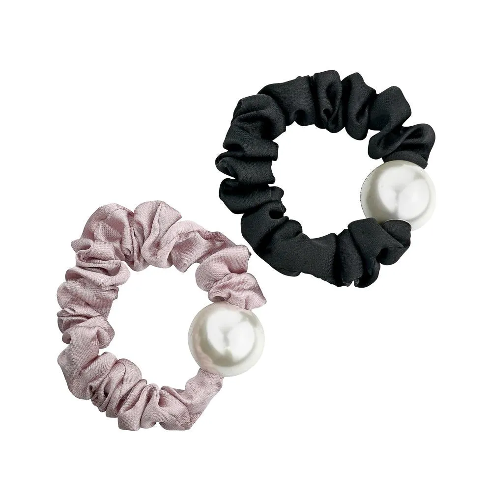 PEARL SATIN SCRUNCHIES