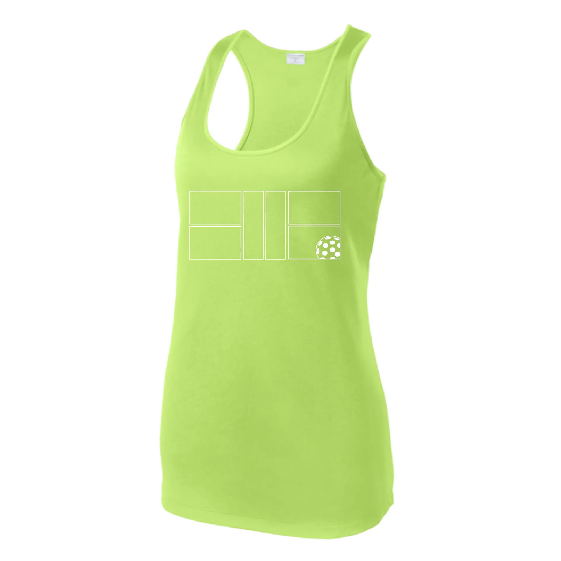 Pickleball Court | Women’s Racerback Tank | 100% Polyester