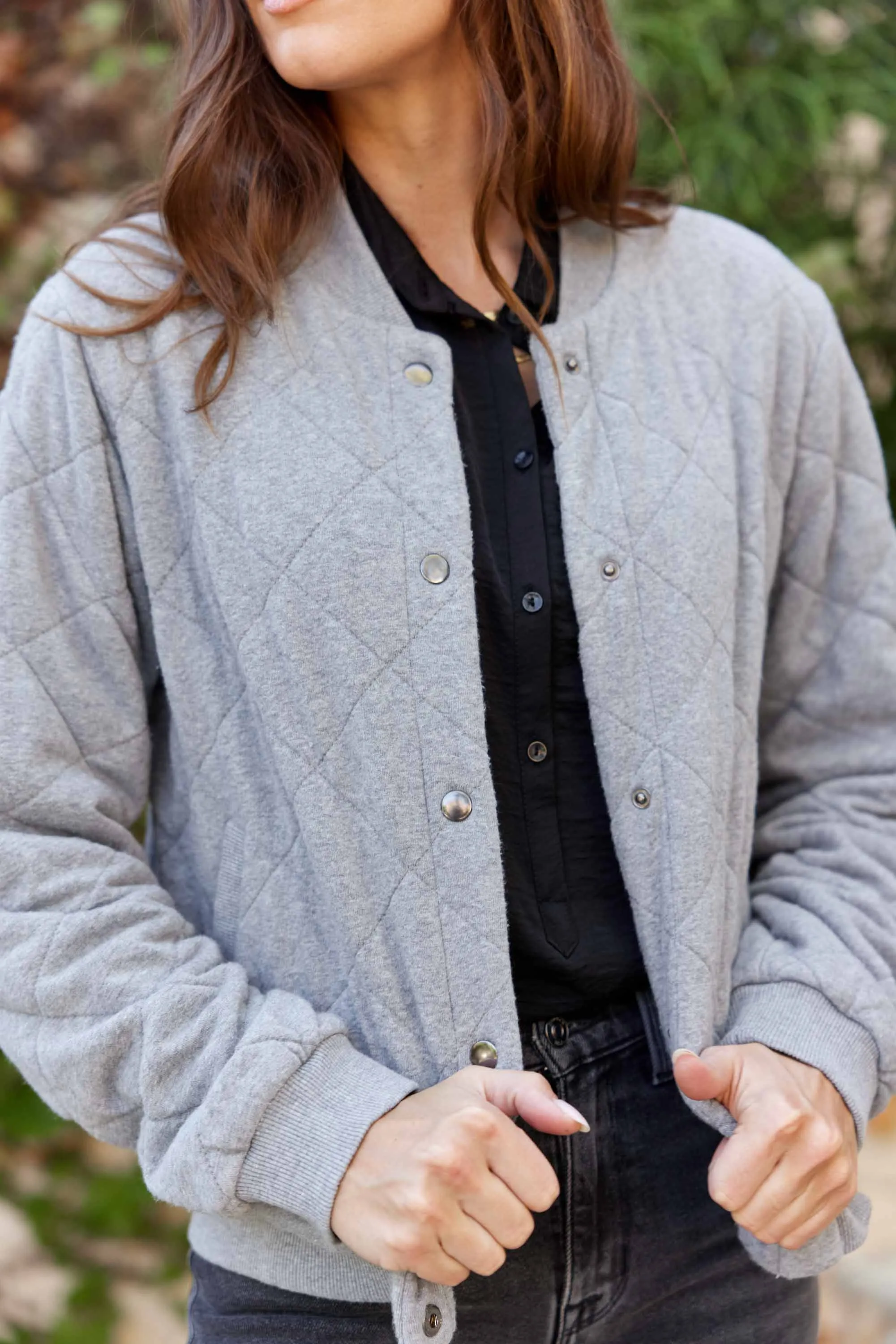 Quilted Bomber Jacket