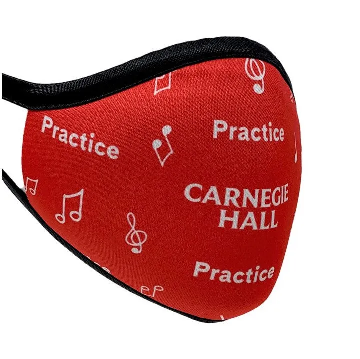 "Practice, Practice, Practice" Musical Notes Polyester Face Mask