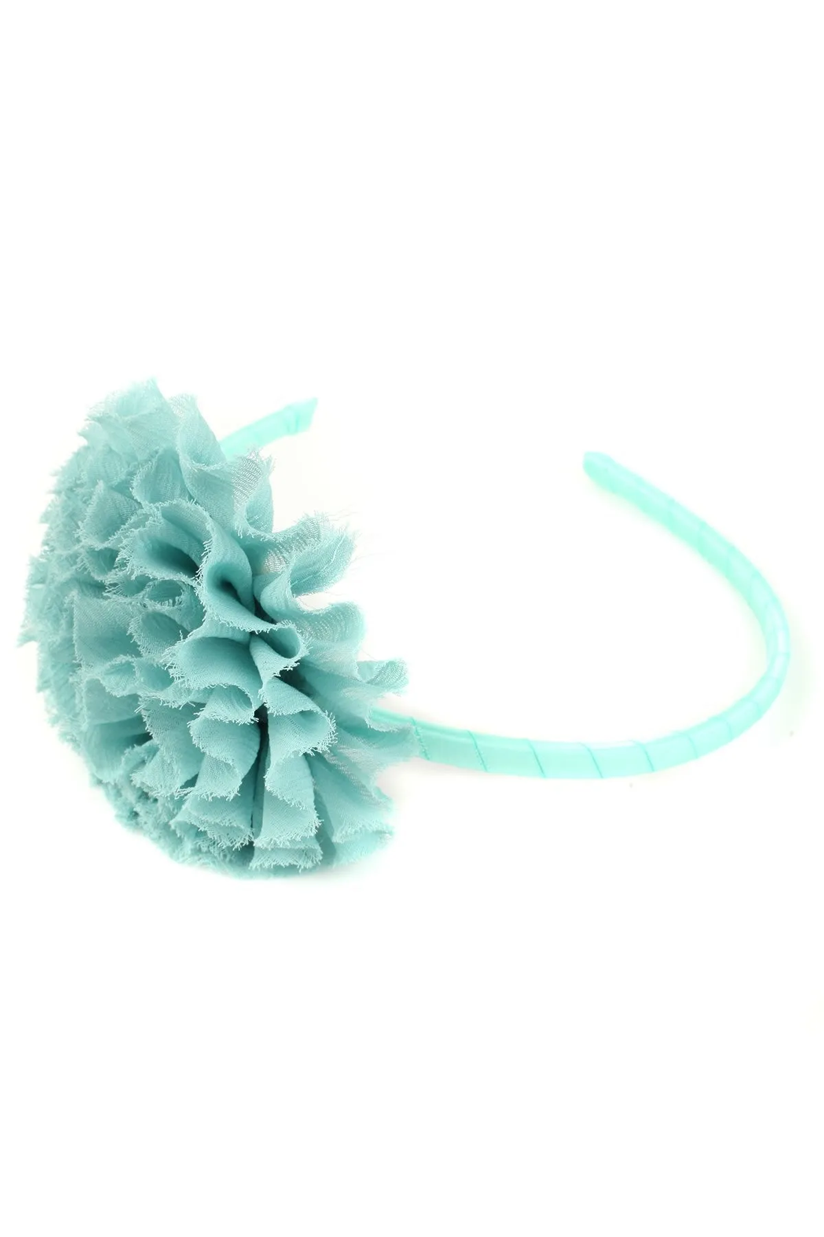 Satin Headband with Chiffon Flower