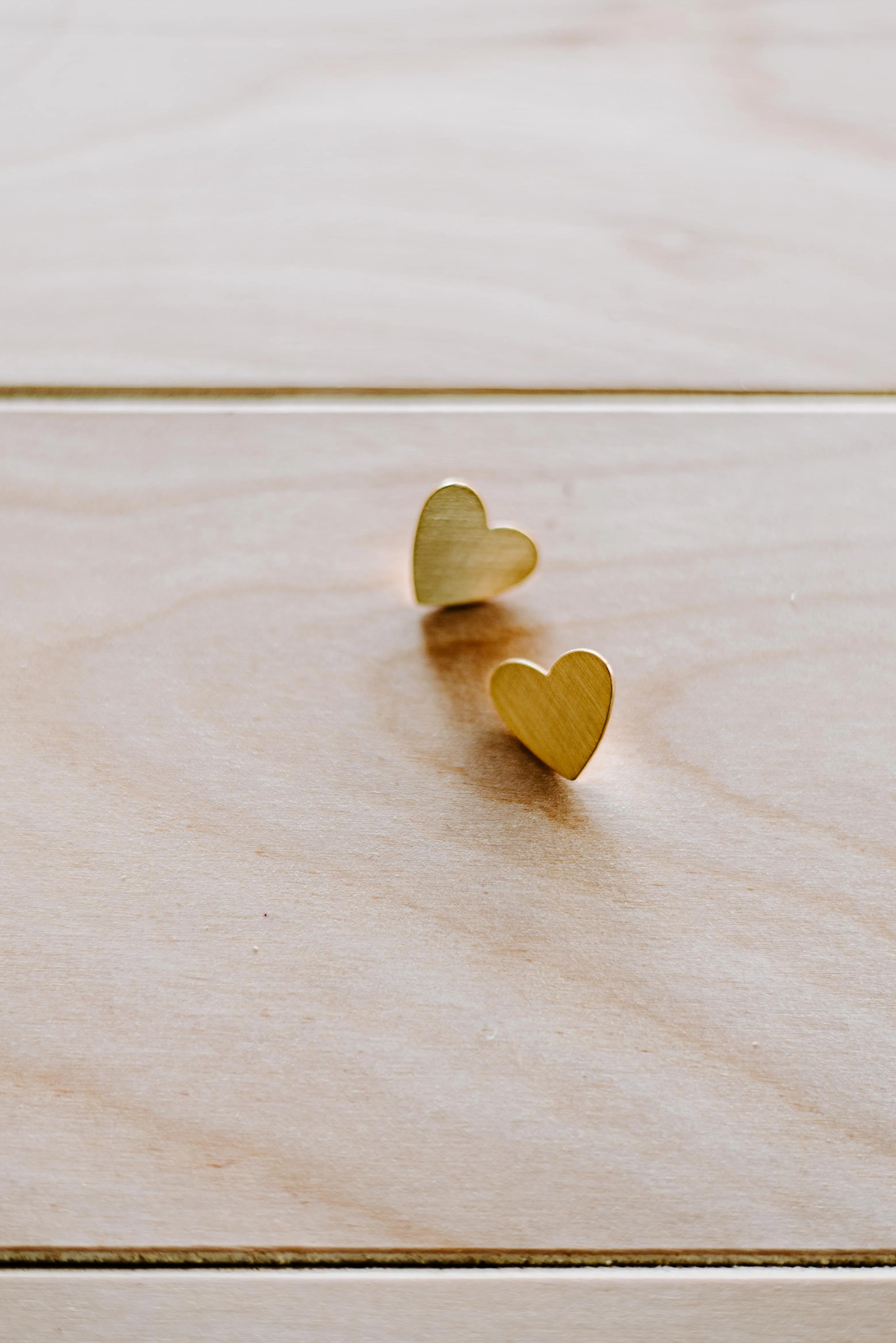 Satin Heart Post Earrings