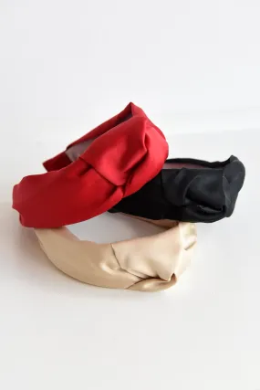 SATIN KNOT HEADBAND