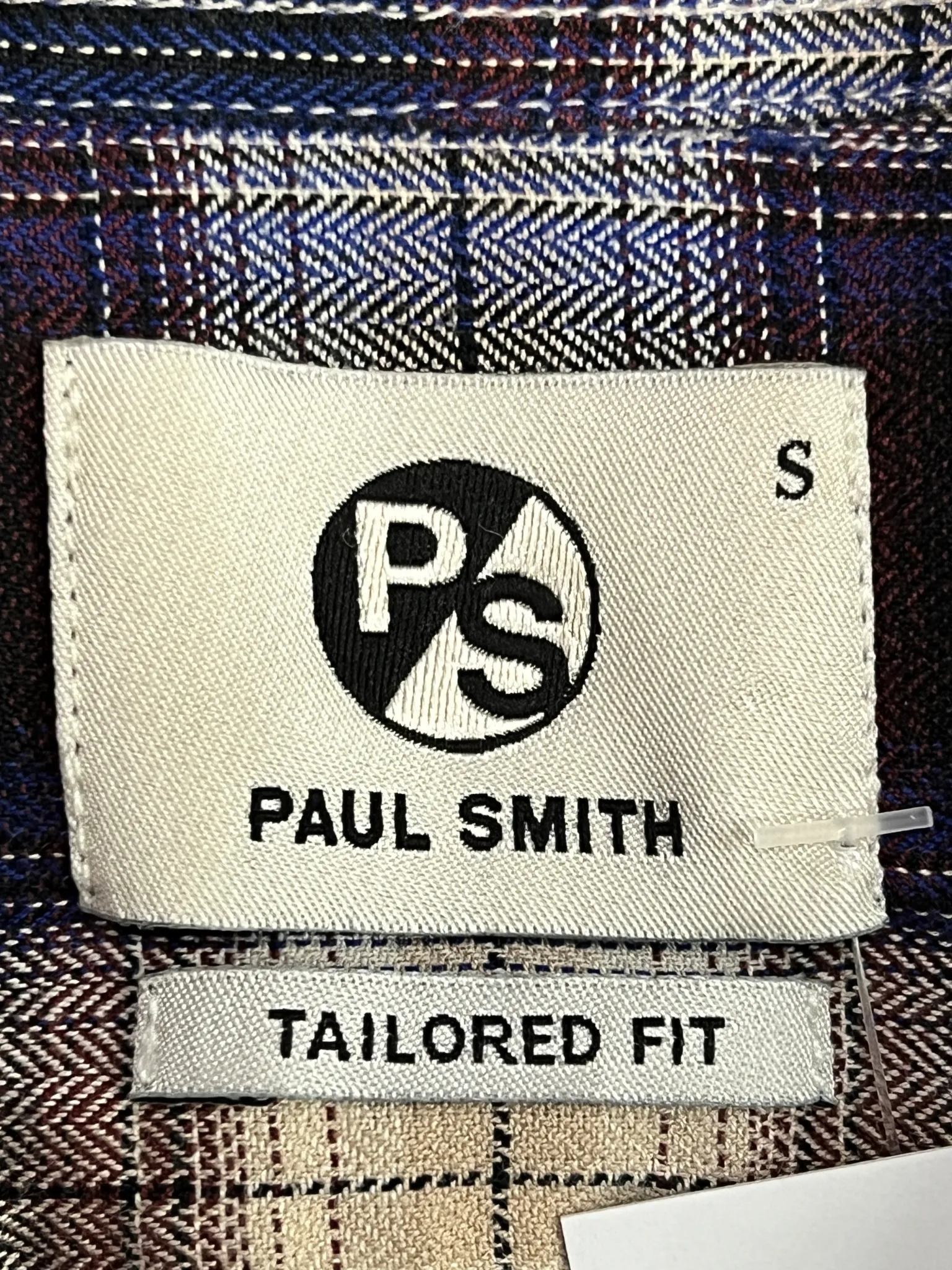 Size S - Paul Smith Blue Check Tailored Fit Shirt