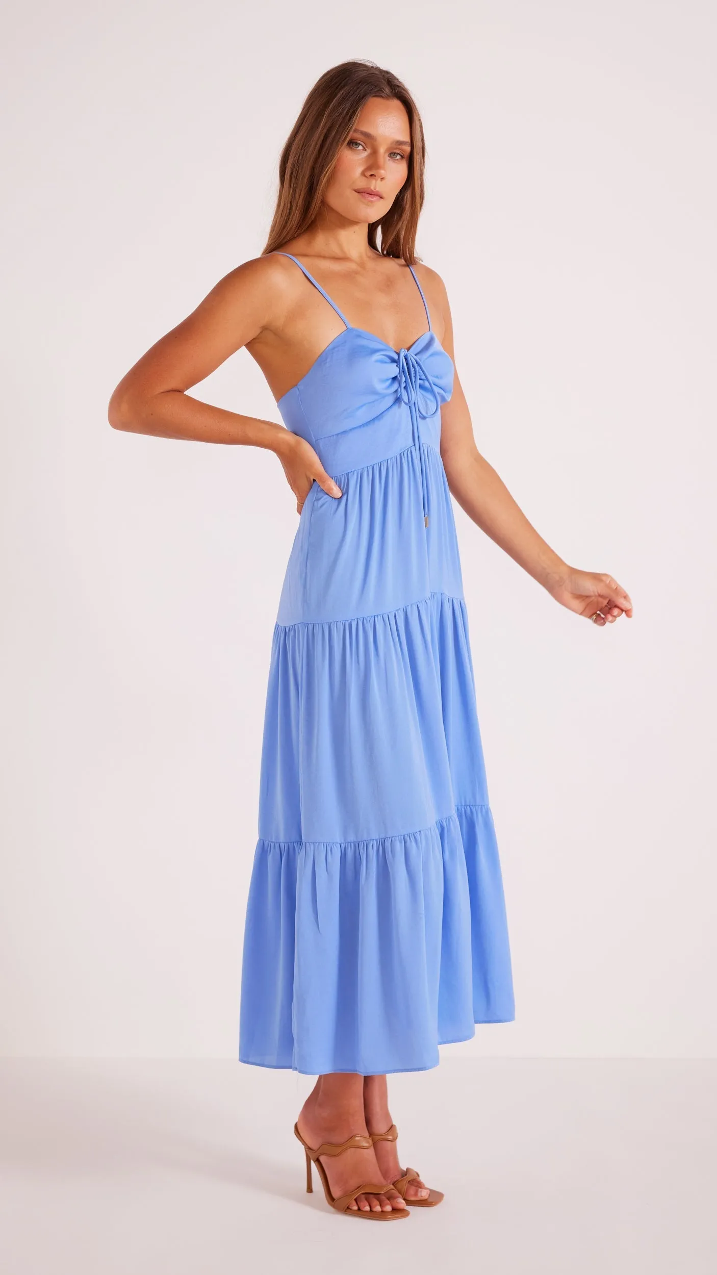 Solana Satin Midi Dress