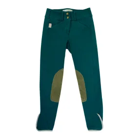 Tailored Sportsman 'Trophy Hunter' Breeches in Dark Teal/Tan - Children's 10R