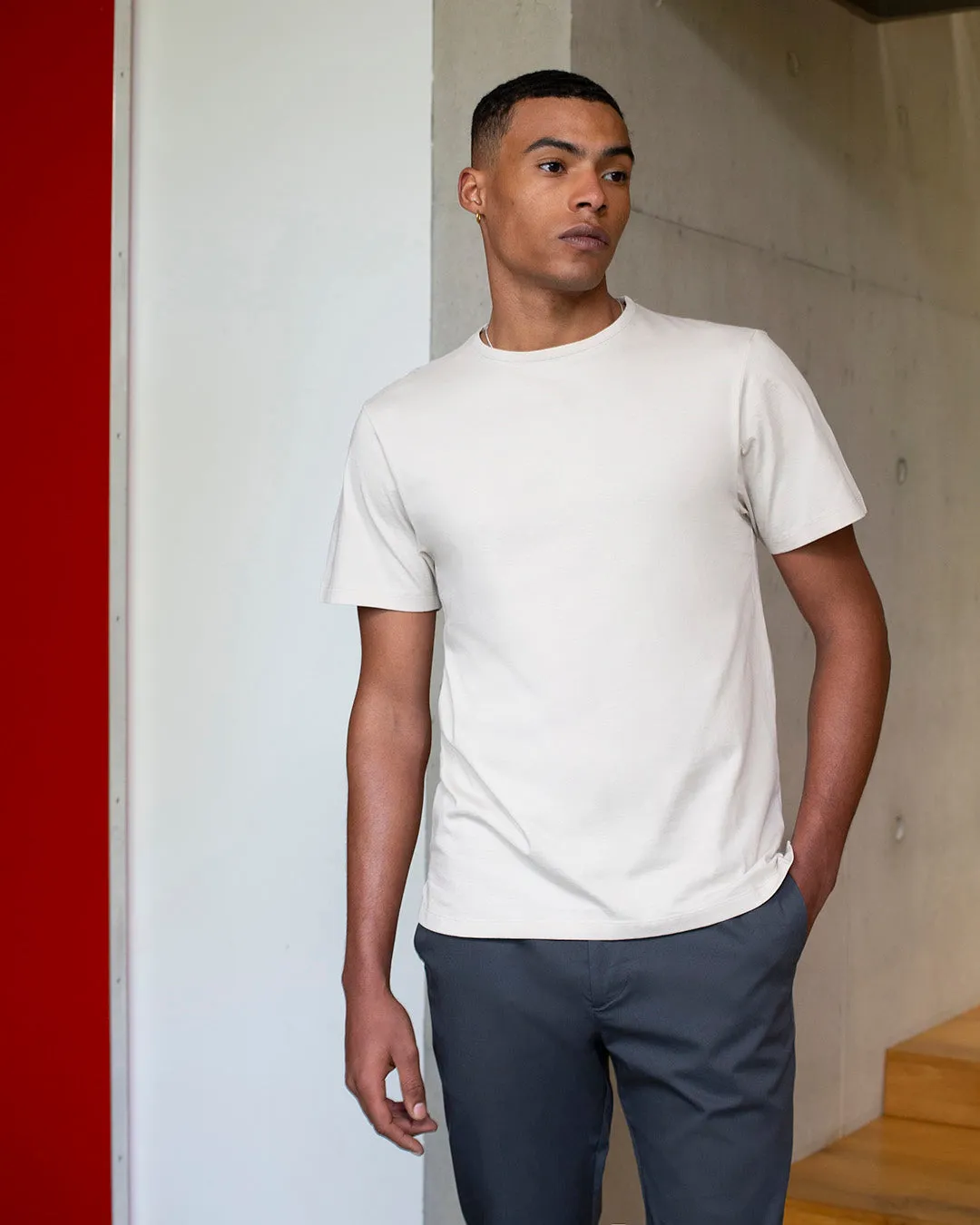 The Tailored Tee Organic || Off Beige | Organic Cotton