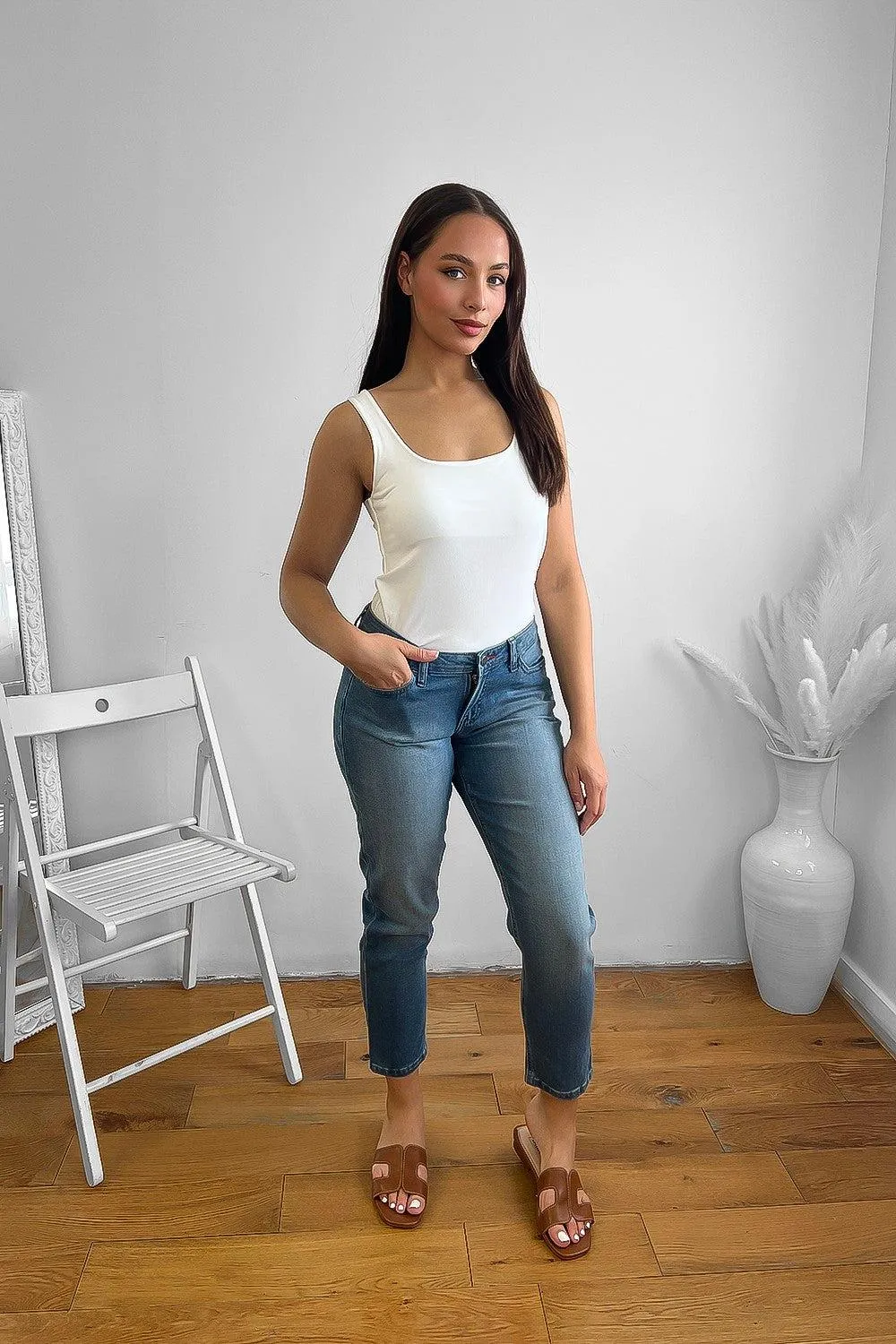 Thick Cotton Denim Classic Jeans