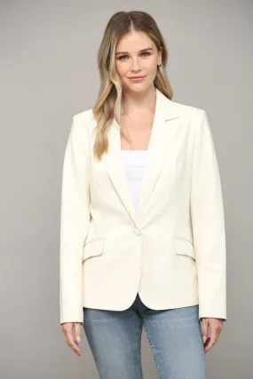 Vegan Leather Blazer