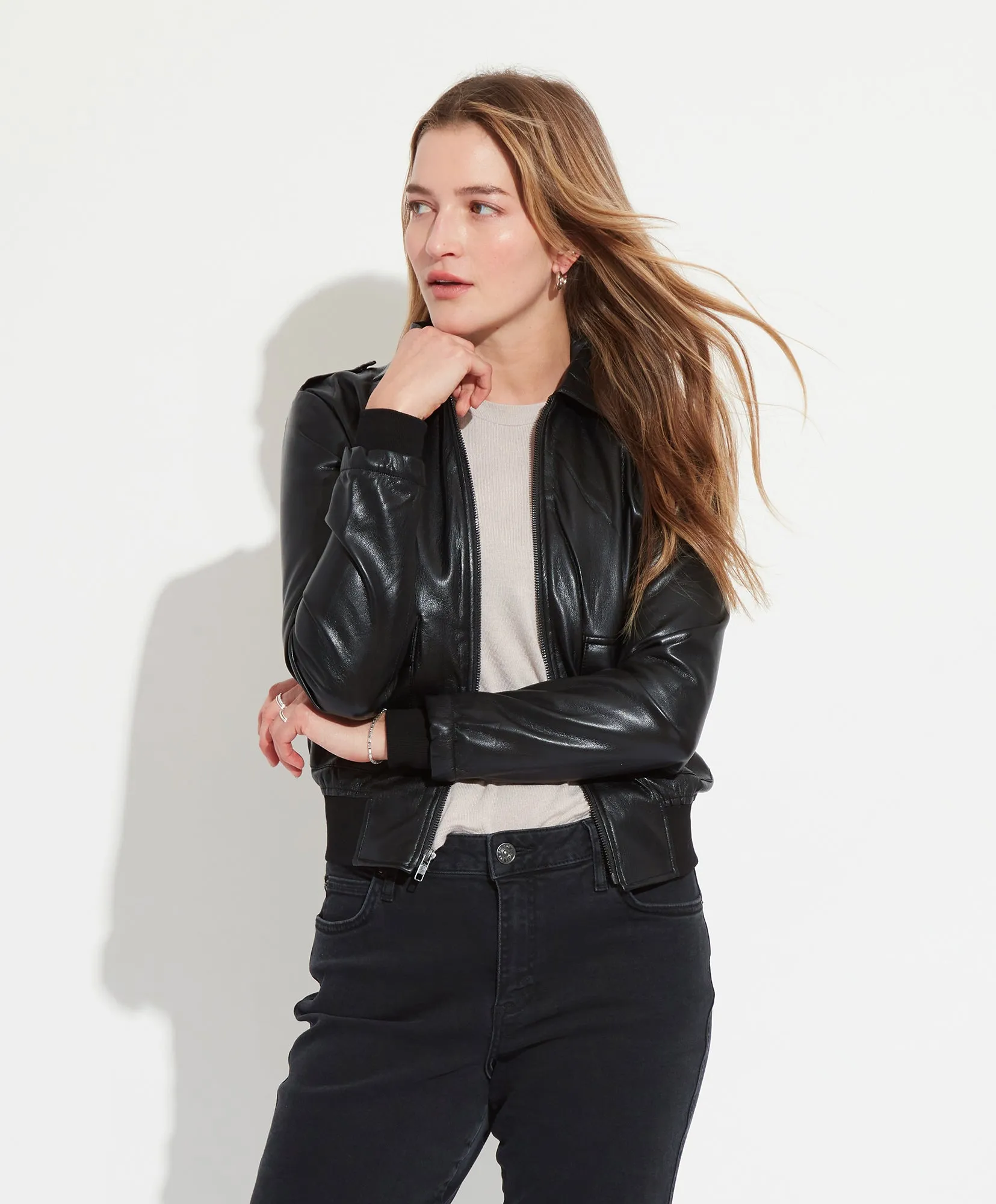 Vegan Leather Bomber