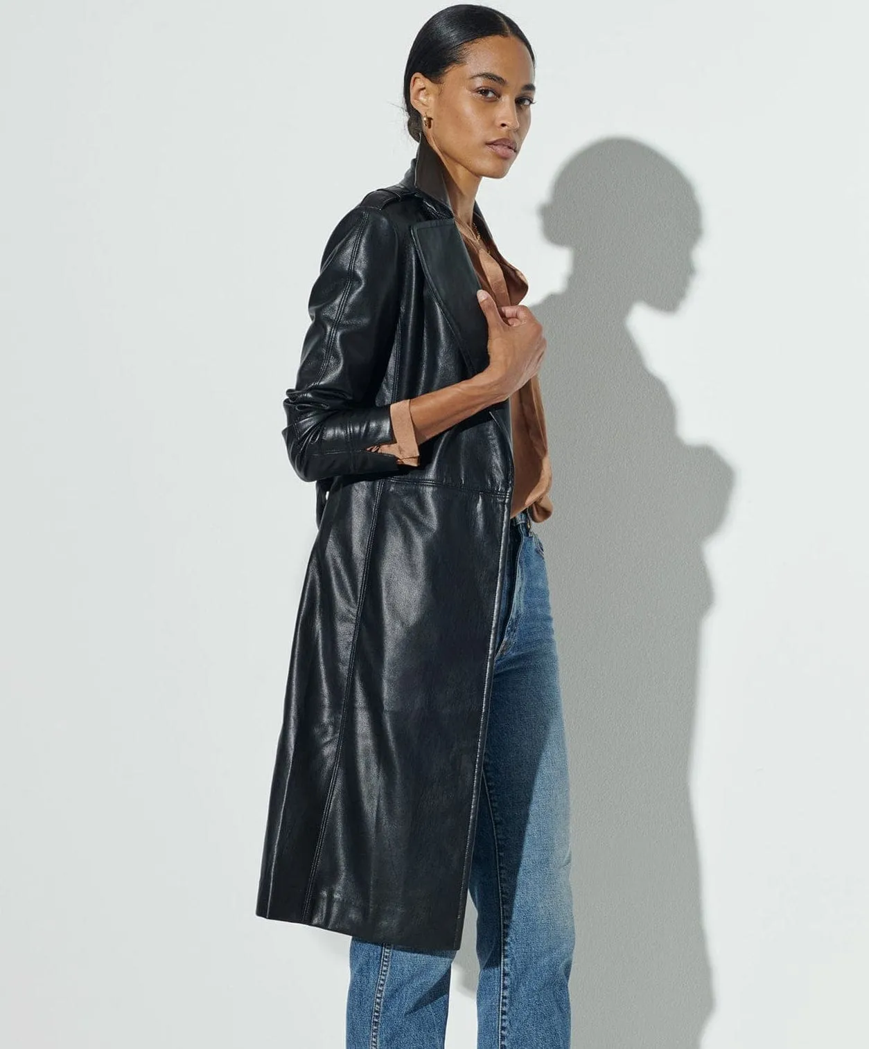 Vegan Leather Trench