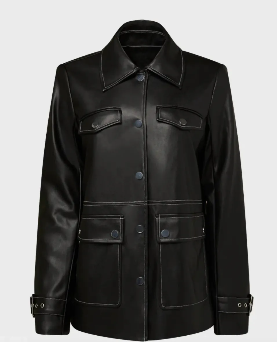 Vegan Leather Western Jacket