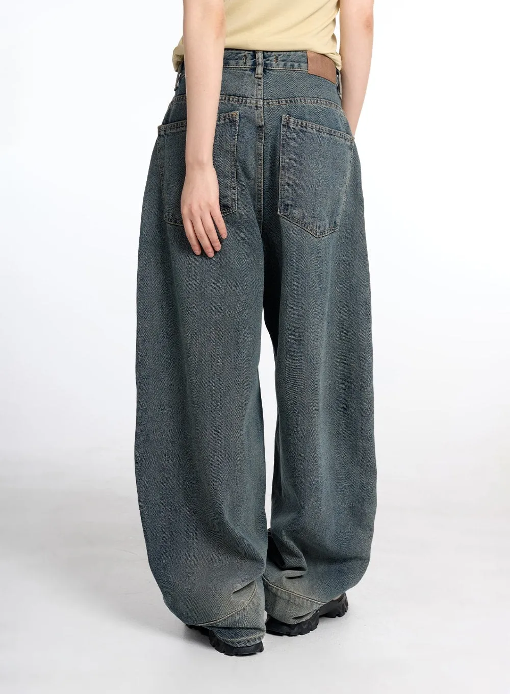 Vintage-Inspired Low-Rise Relaxed Fit Baggy Jeans CM415