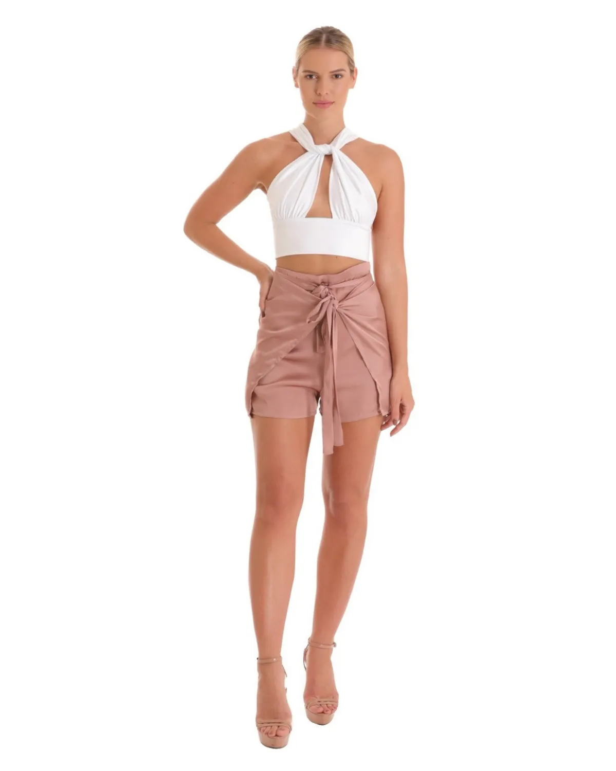 Wrap Short Satin